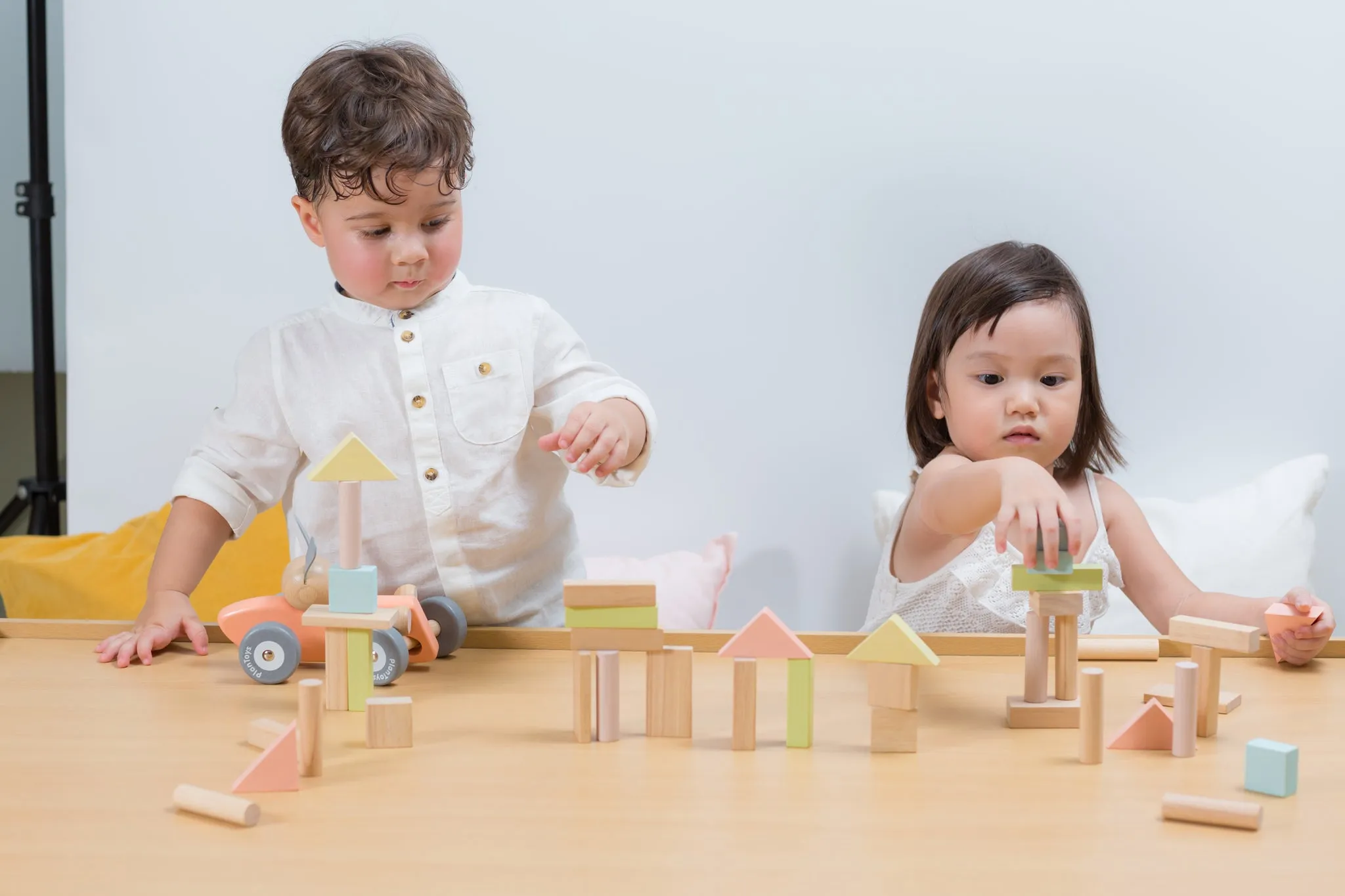 PlanToys 40 Unit Pastel Blocks