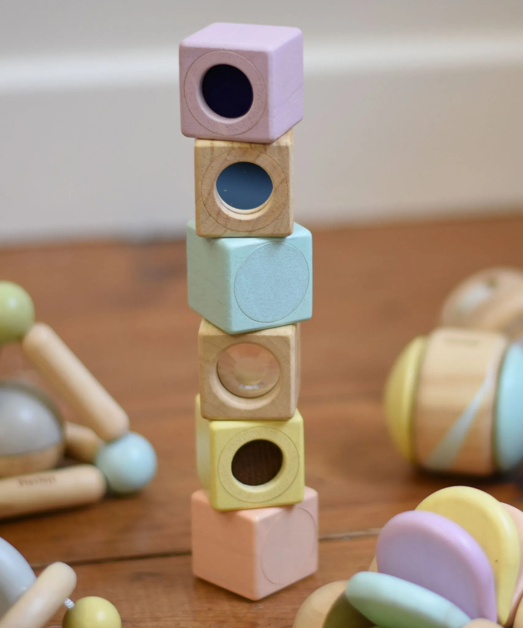 PlanToys Pastel Sensory Blocks