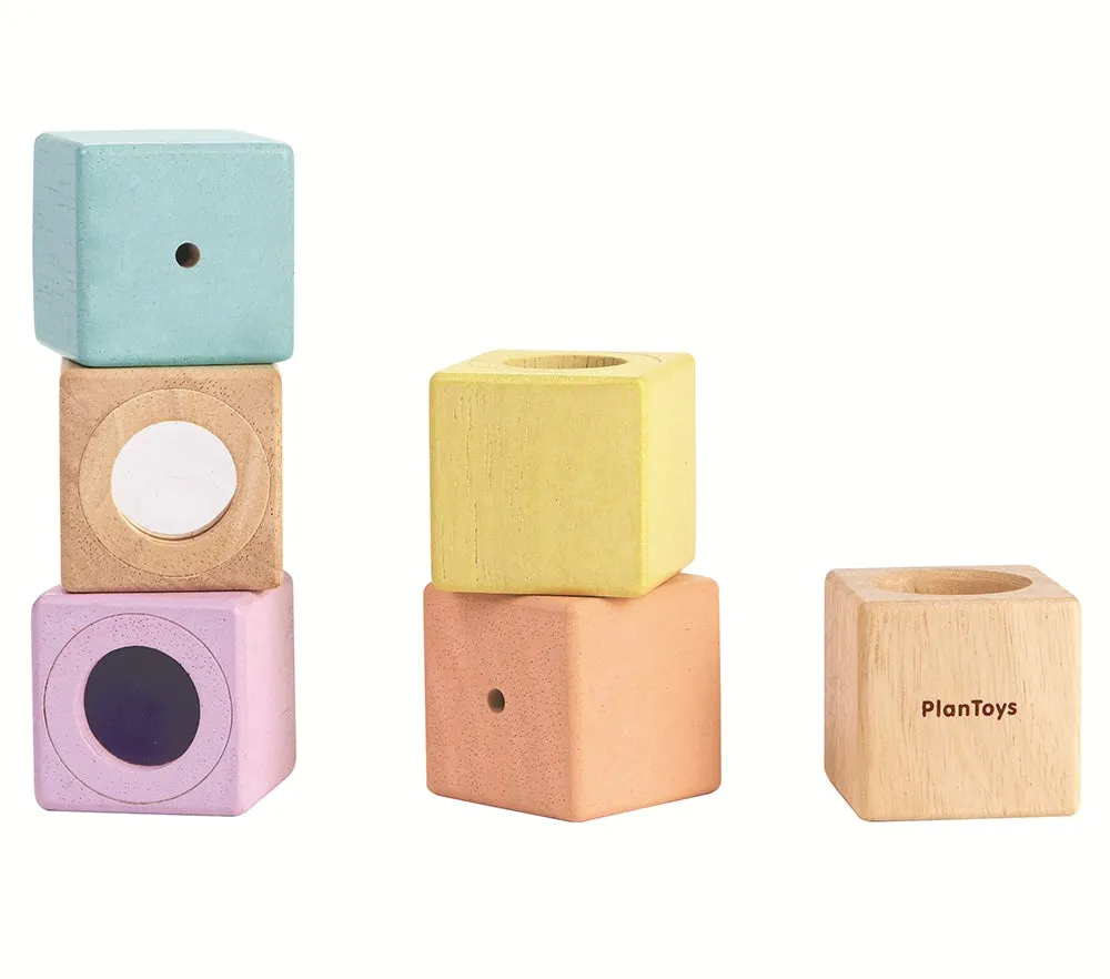 PlanToys Pastel Sensory Blocks