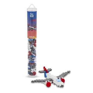 Plus Plus 100 Piece Airplane Jigsaw Tube