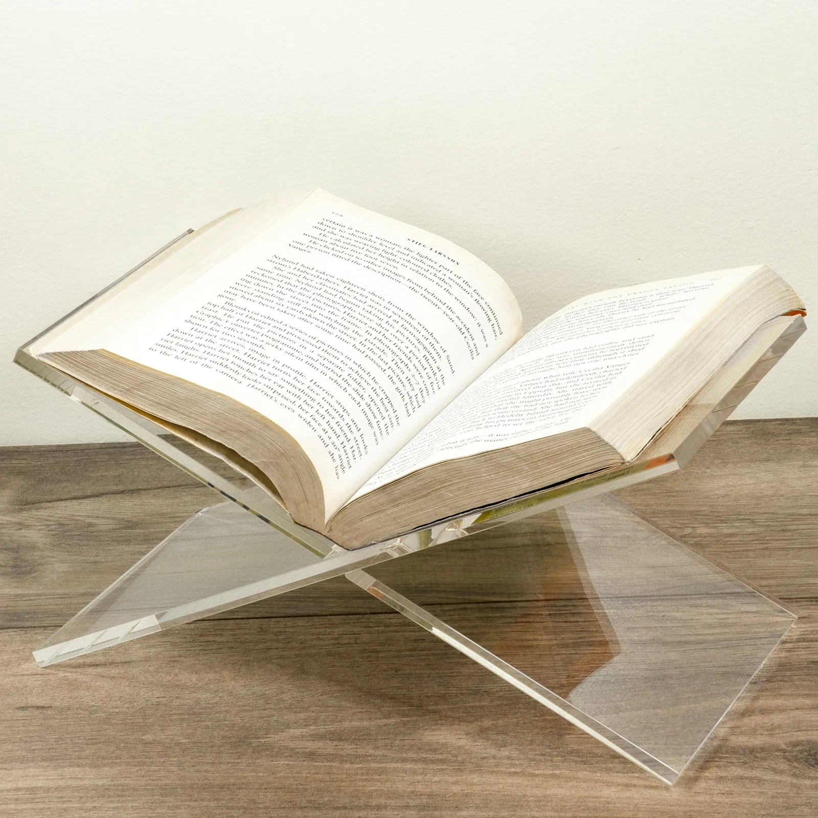 Red Co. Acrylic Book Holder 2 Piece Reading Stand for Open and Closed Books, Magazines, Textbooks 6" x 11" x 6"