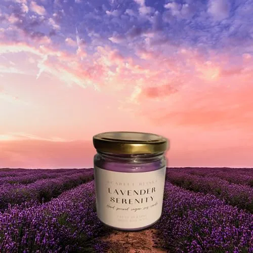 Scarlet Blinks Lavender Serenity | Soy Wax Candles | Aroma Therapy Candles | Burning Time :-45 HRS Pack of 3