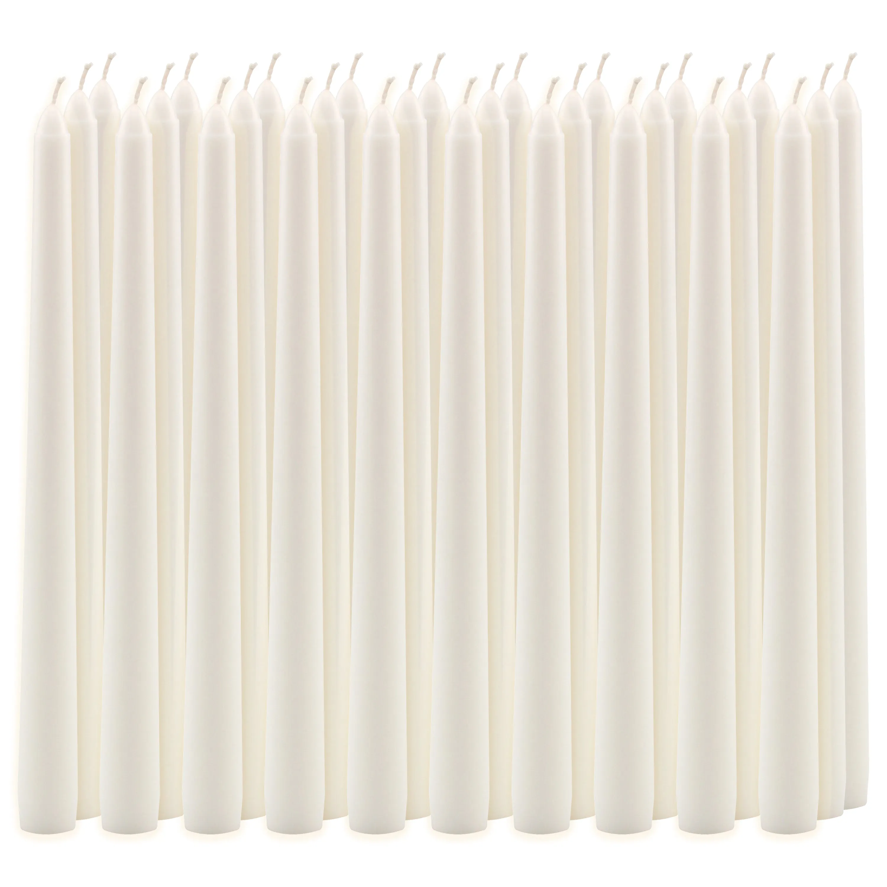 Tall 10" Unscented Dripless 30 Pack Taper Candles