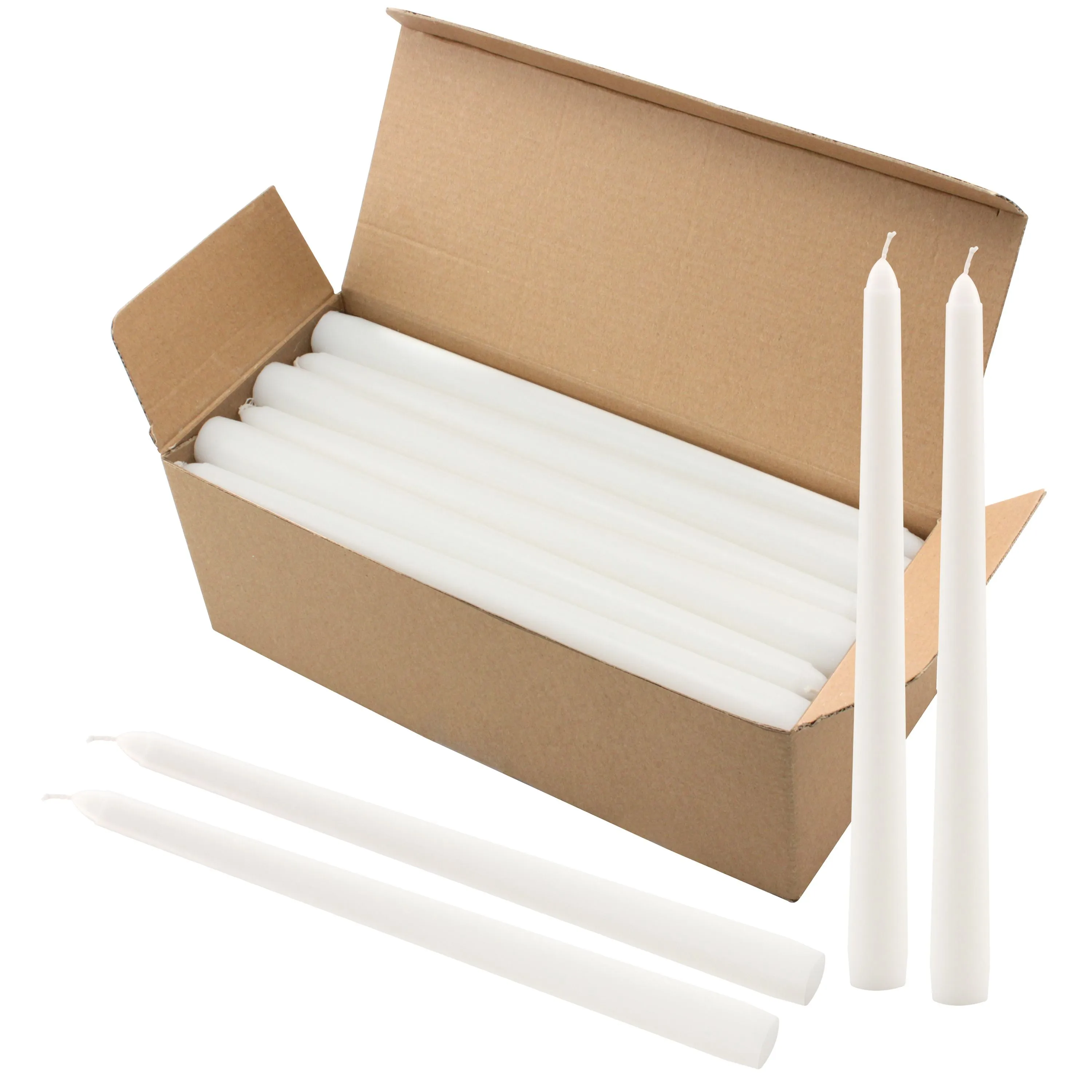 Tall 10" Unscented Dripless 30 Pack Taper Candles