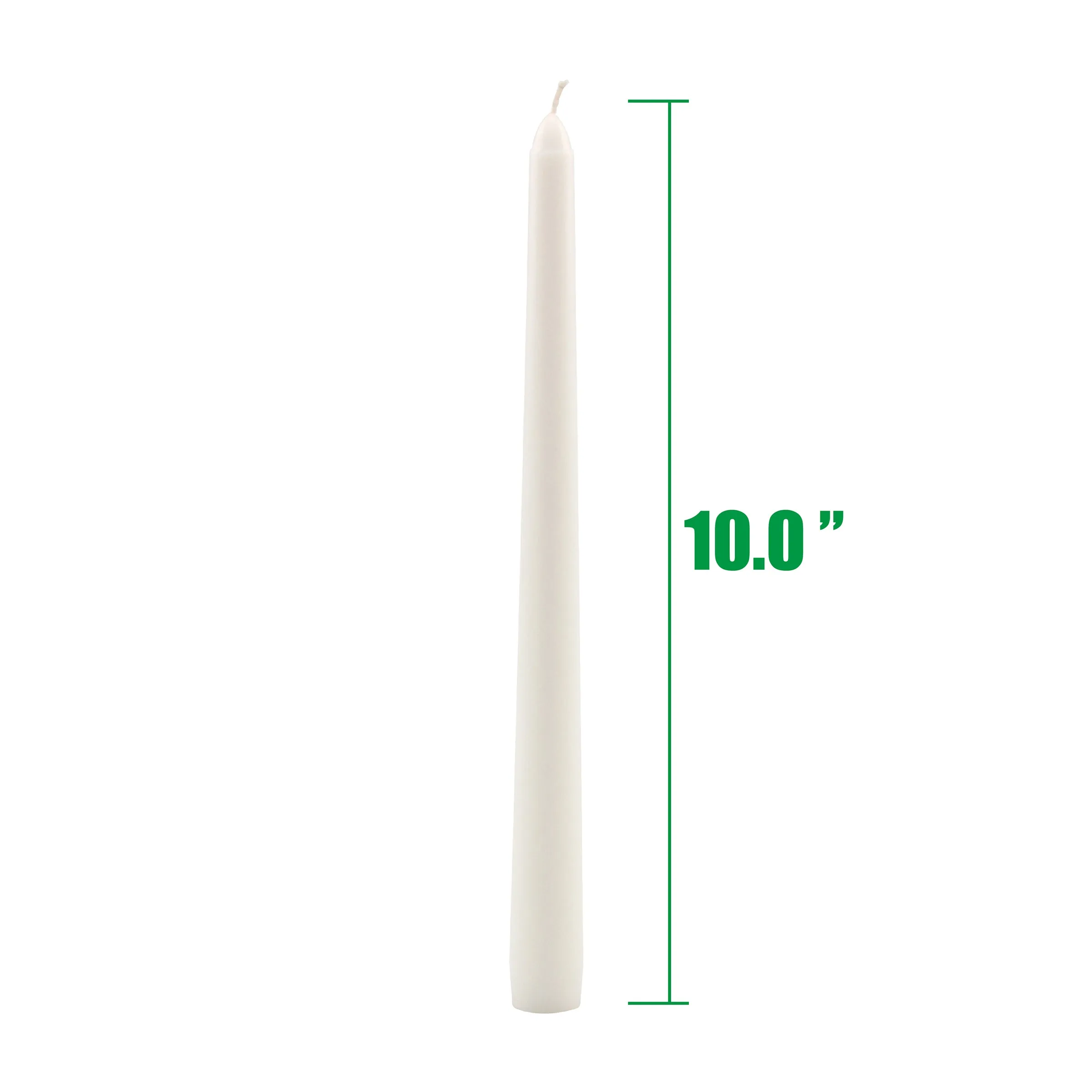 Tall 10" Unscented Dripless 30 Pack Taper Candles