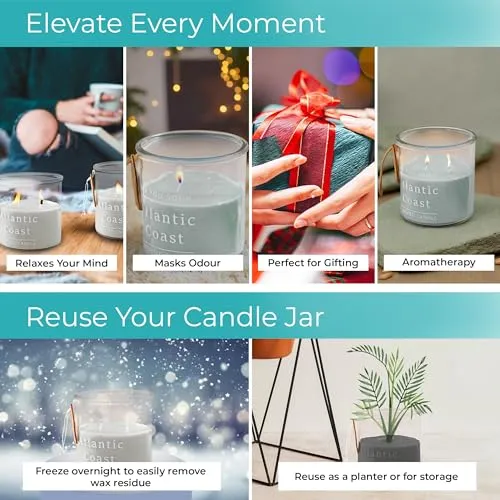 The Better Home Scented Candles for Gifting | 33 Hrs Burn Time | Aromatherapy Soy Wax Candles for Home Decor Fragrance | Aesthetic Candles for Home |Sea Anemone Algae Aroma Scented Candles for Bedroom