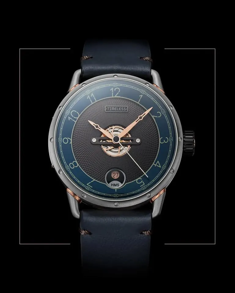 TIMELESS HMS 003 BLUE ANTRACITE DIAL