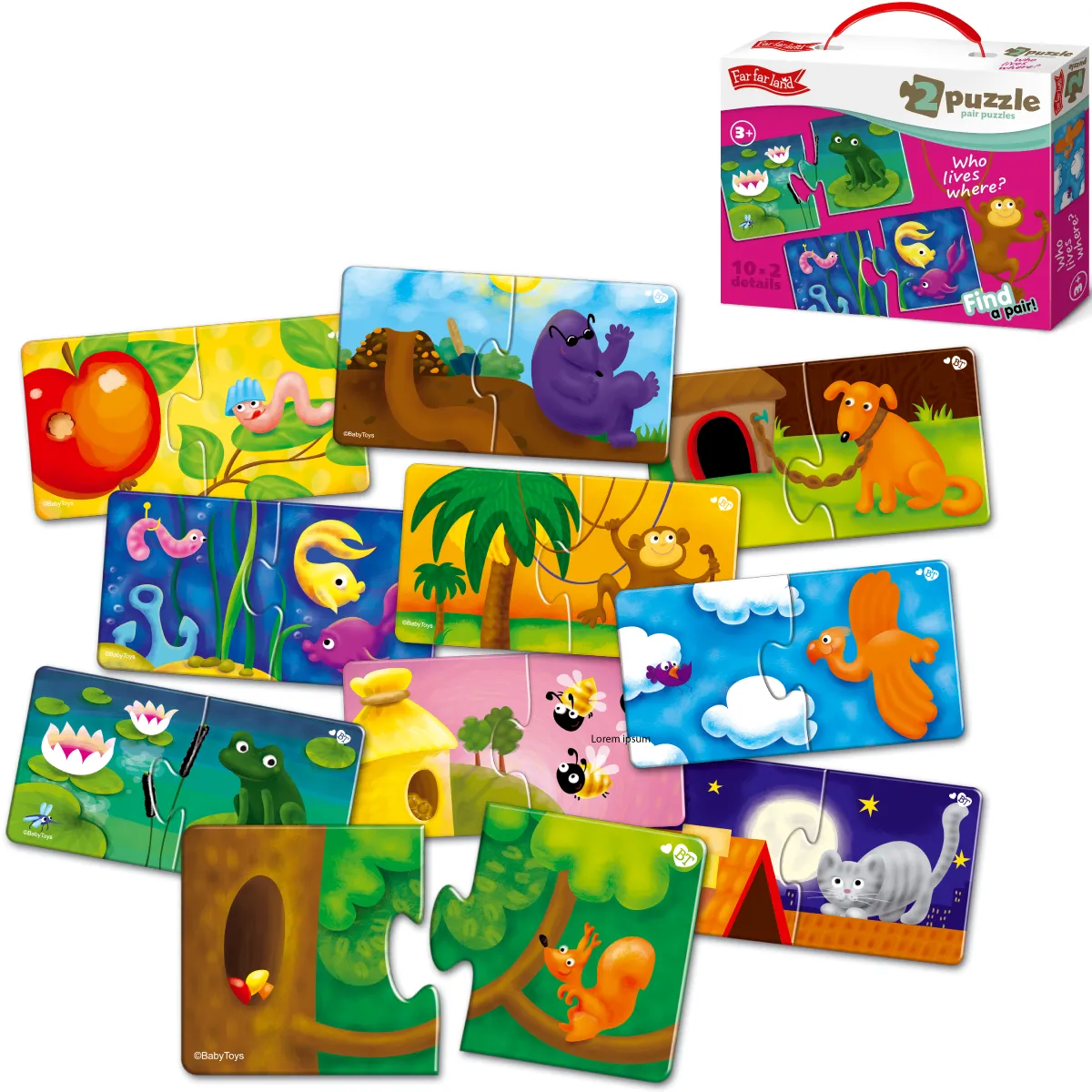 Toddler Puzzles - Puzzle Pairs Who Lives Where?