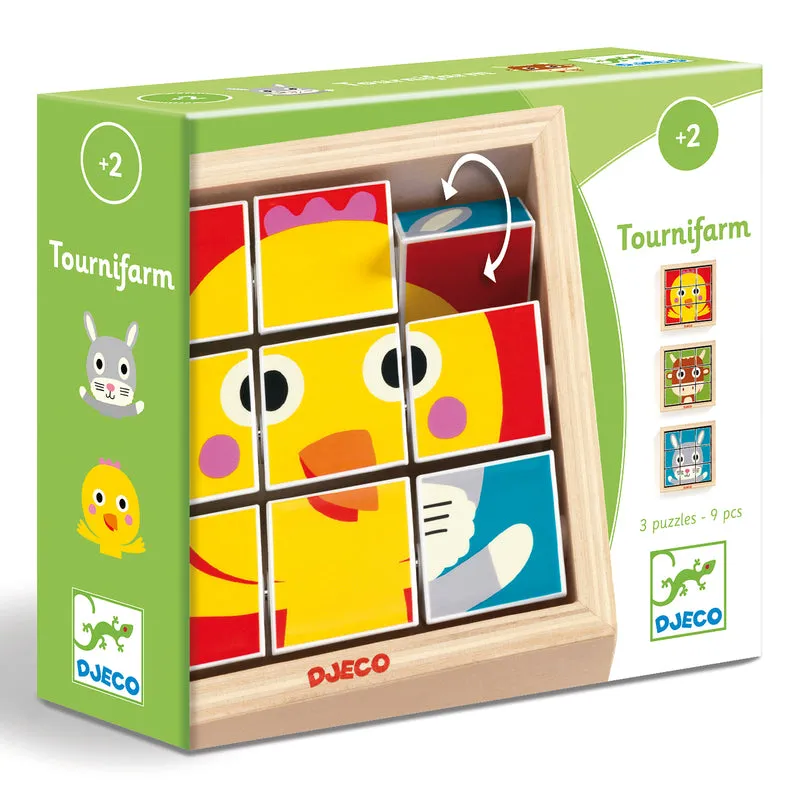 Tournifarm Wooden Toddler Puzzle, Djeco