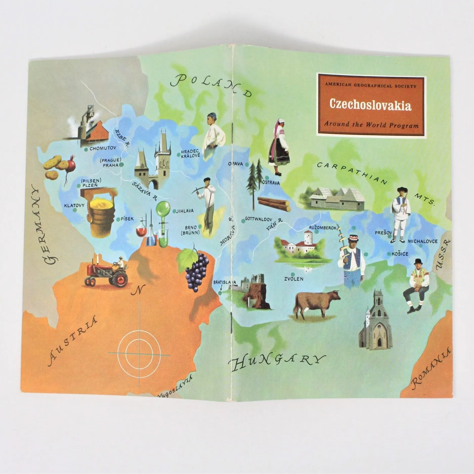 Travel Book, Geographical Society Around the World, Czechoslovakia,1967