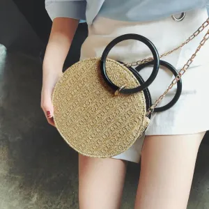 Women Handmade Round Beach Shoulder Bag