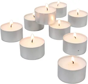 XUEBIN 9 Hour Tealight Candles for Home Decoration Smokeless Wax Candles Tealight Diwali Diya Unscented Paraffin Wax Candles for Diwali Decoration (Pack of 100)