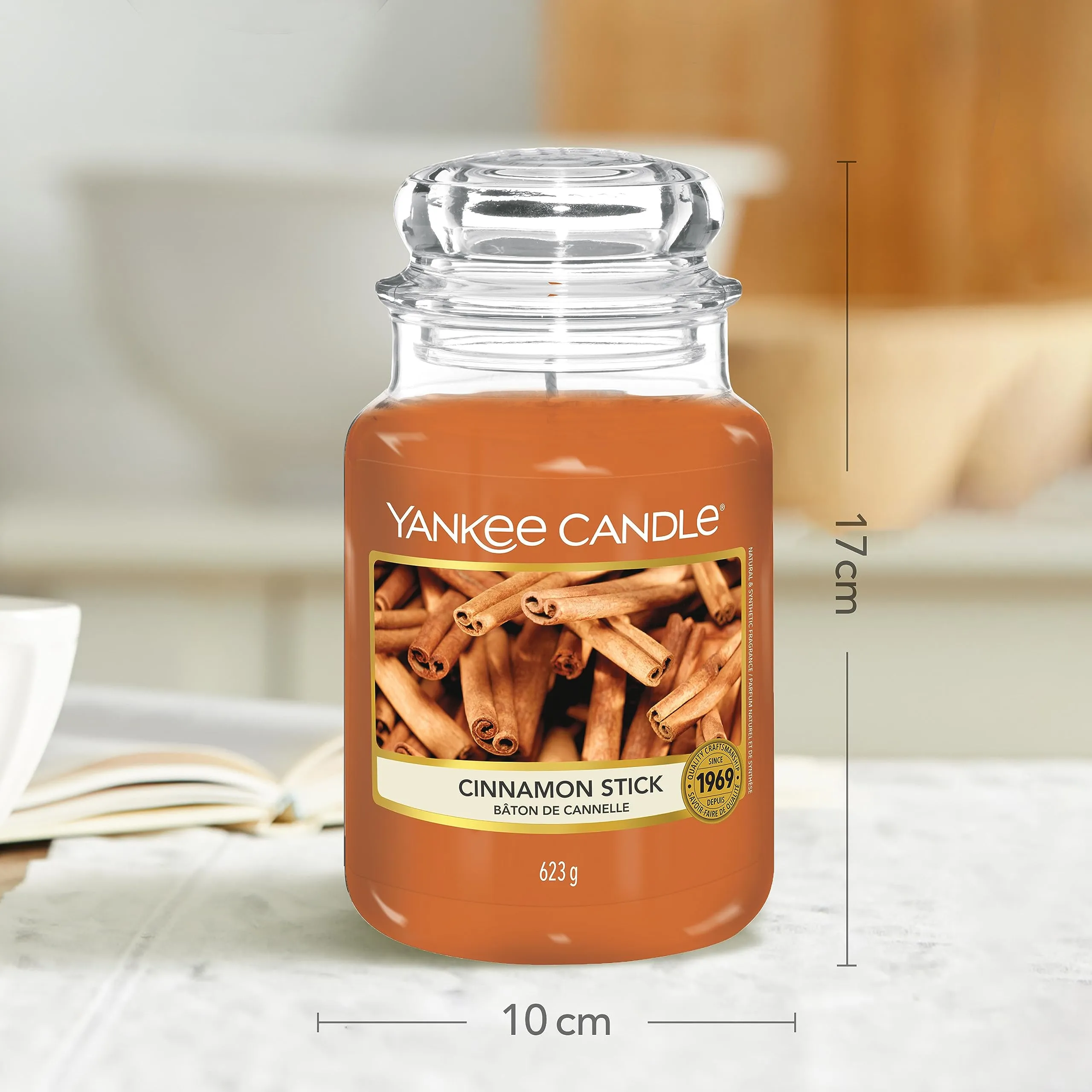 Yankee Candle Cinnamon Stick Small Jar Candle, Food & Spice Scent